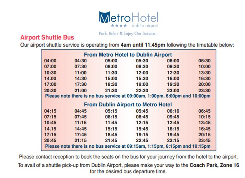 shuttle timetable 2026